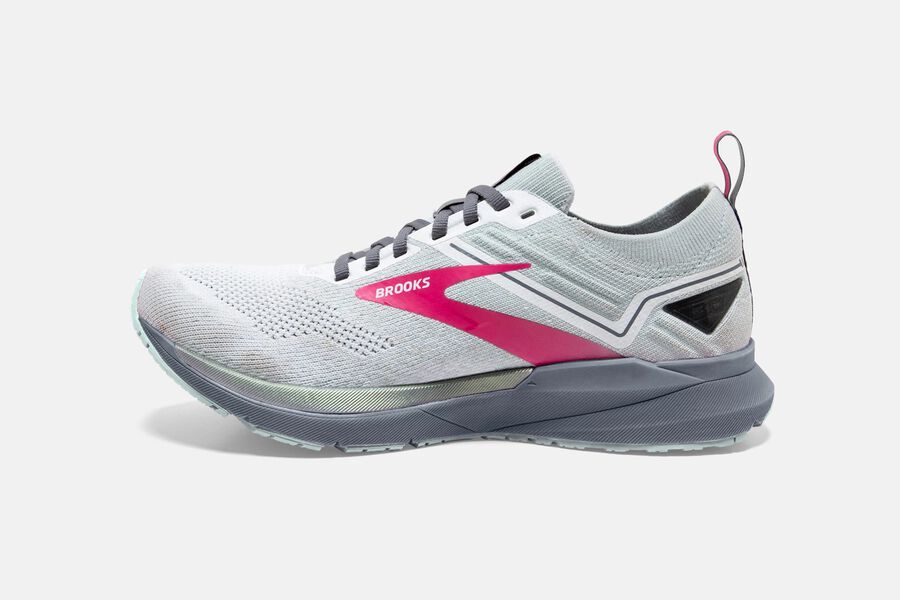 Brooks Running Shoes Womens White/Pink - Ricochet 3 Road - 4318-VIXML